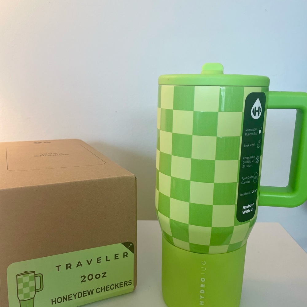 HydroJug Traveler Honeydew Checkers Traveler 20oz